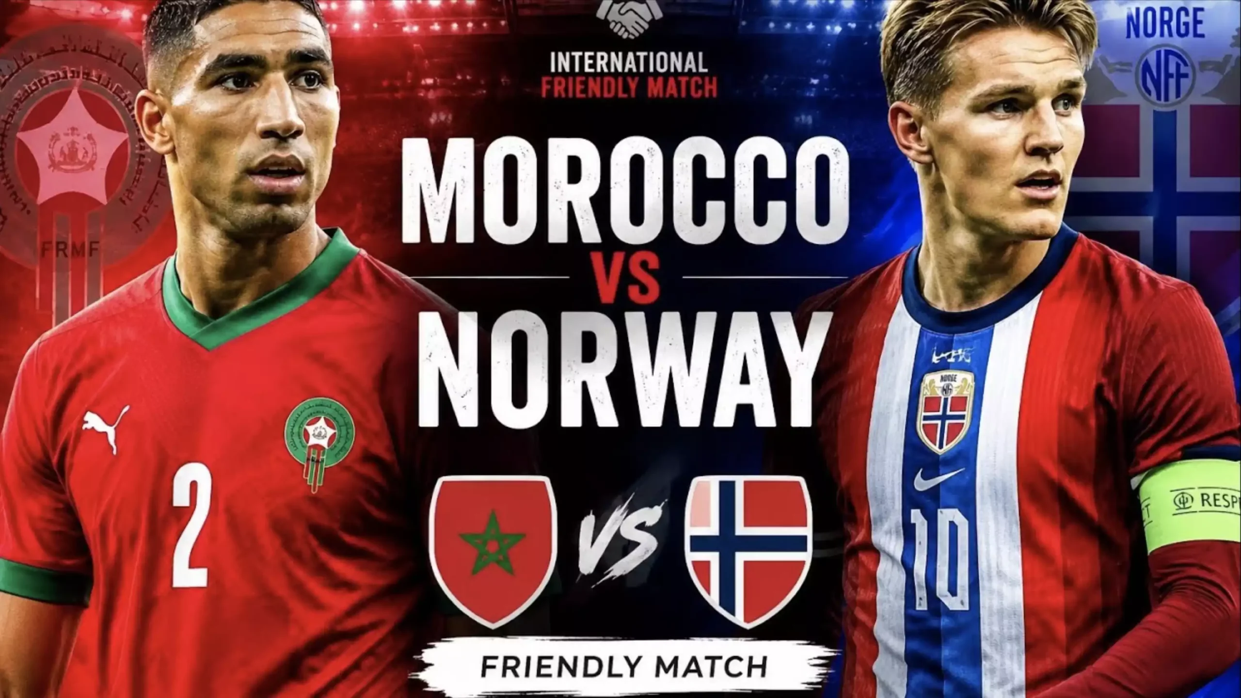 Marokko mot Norge live streaming 4K IPTV Haaland Sørloth